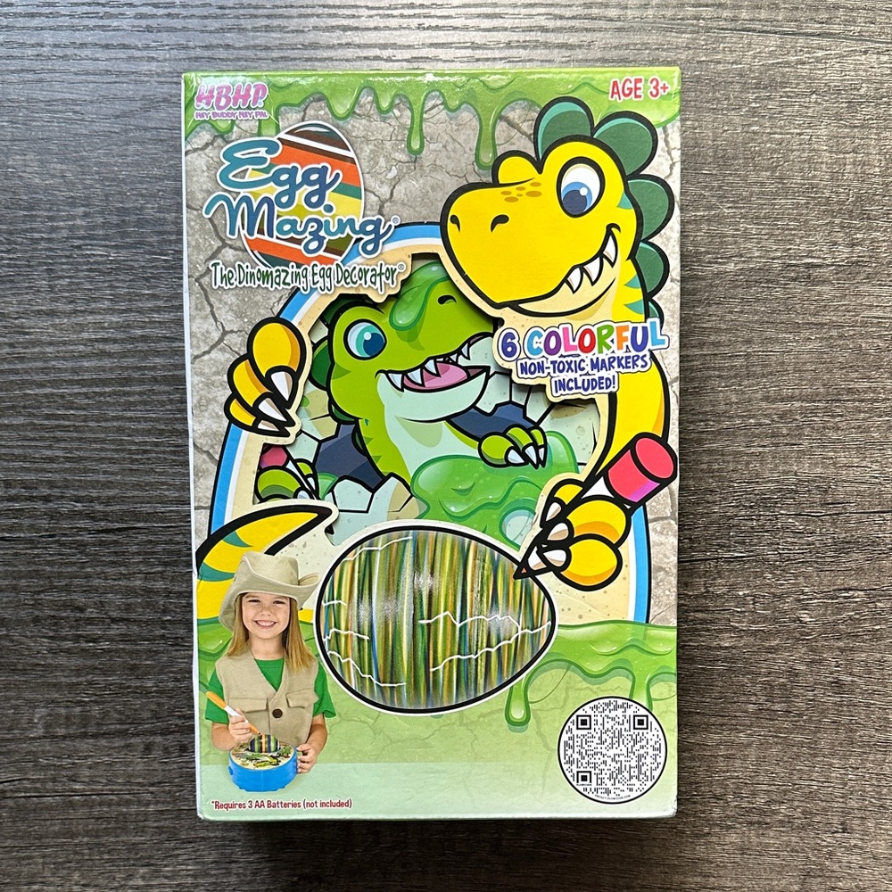 Dino-Mazing Egg Decorating Kit - Green and Yellow